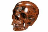 Realistic, Polished Mahogany Obsidian Skull #127563-2